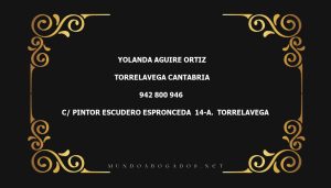 abogado Yolanda Aguire Ortiz en la localidad de Torrelavega