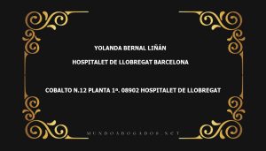 abogado Yolanda Bernal Liñán en la localidad de Hospitalet de Llobregat