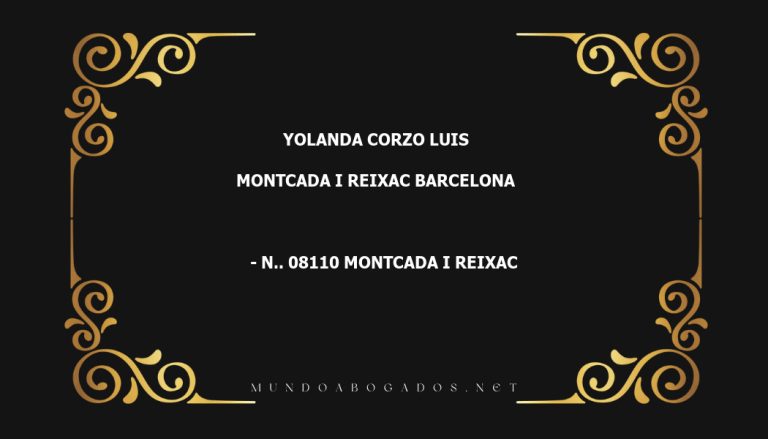 abogado Yolanda Corzo Luis en la localidad de Montcada I Reixac