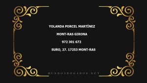 abogado Yolanda Porcel Martínez en la localidad de Mont-ras