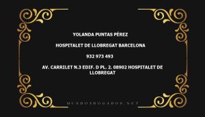 abogado Yolanda Puntas Pérez en la localidad de Hospitalet de Llobregat