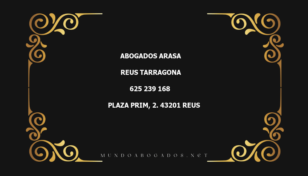 abogado Abogados Arasa en la localidad de Reus