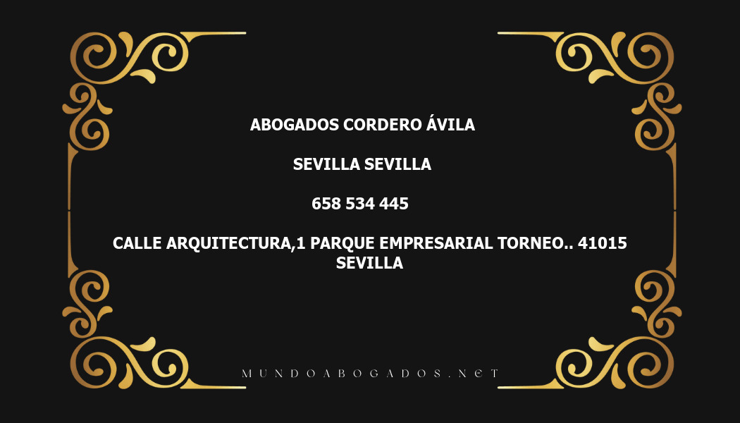 abogado Abogados Cordero Ávila en la localidad de Sevilla