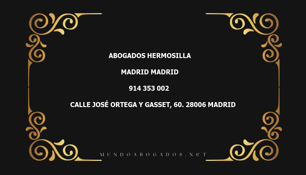 abogado Abogados Hermosilla en la localidad de Madrid