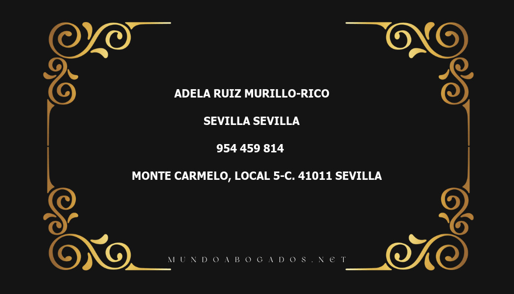 abogado Adela Ruiz Murillo-Rico en la localidad de Sevilla