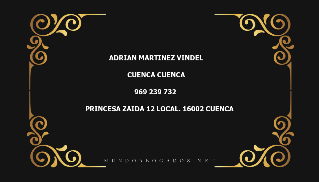 abogado Adrian Martinez Vindel en la localidad de Cuenca