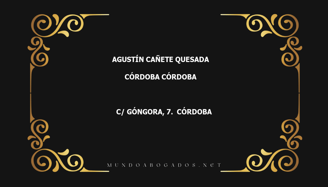 abogado Agustín Cañete Quesada en la localidad de Córdoba