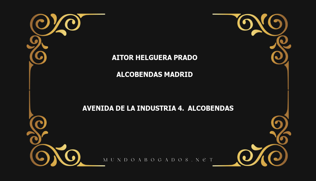 abogado Aitor Helguera Prado en la localidad de Alcobendas