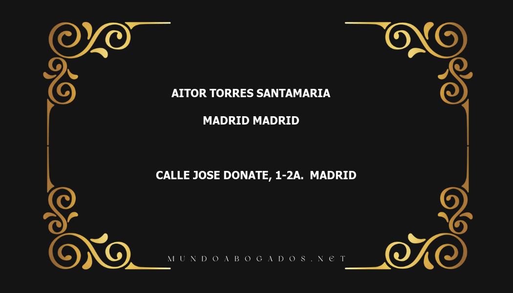 abogado Aitor Torres Santamaria en la localidad de Madrid