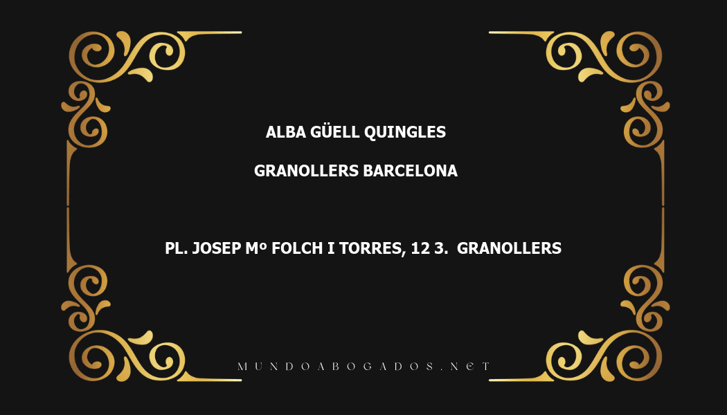 abogado Alba Güell Quingles en la localidad de Granollers