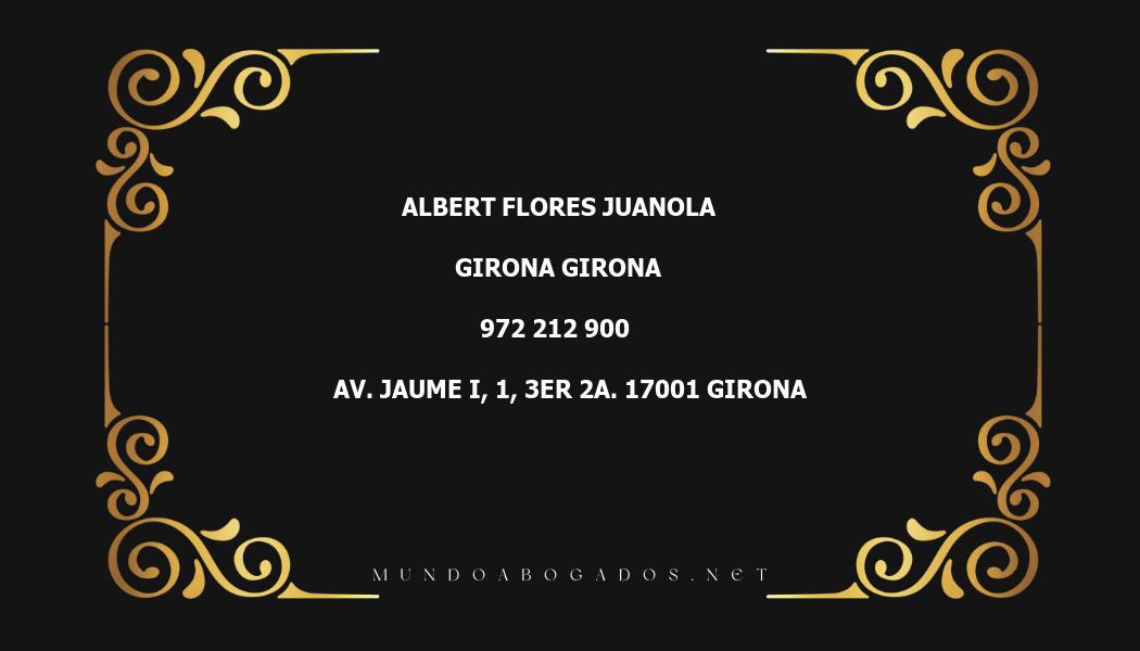 abogado Albert Flores Juanola en la localidad de Girona