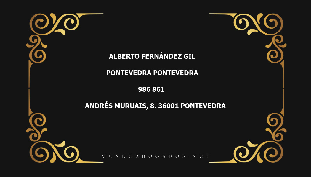 abogado Alberto Fernández Gil en la localidad de Pontevedra