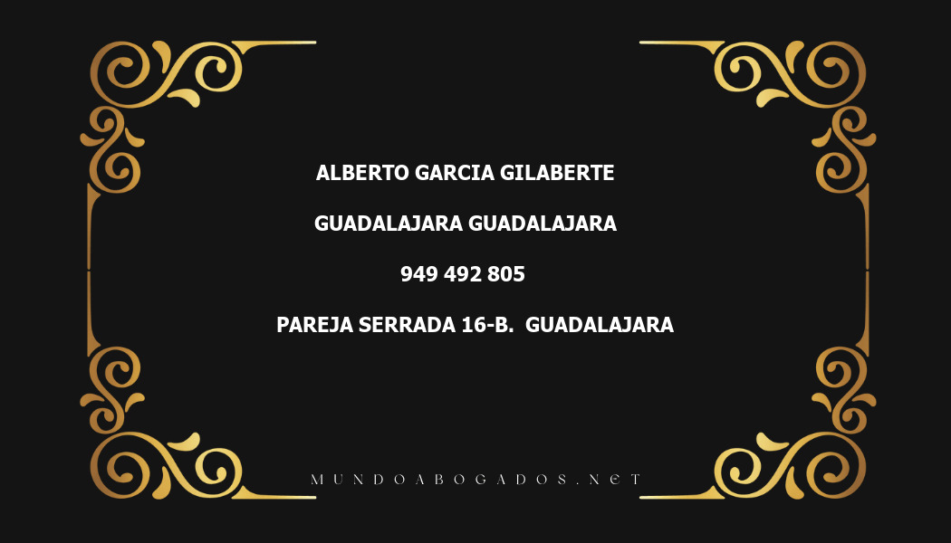 abogado Alberto Garcia Gilaberte en la localidad de Guadalajara