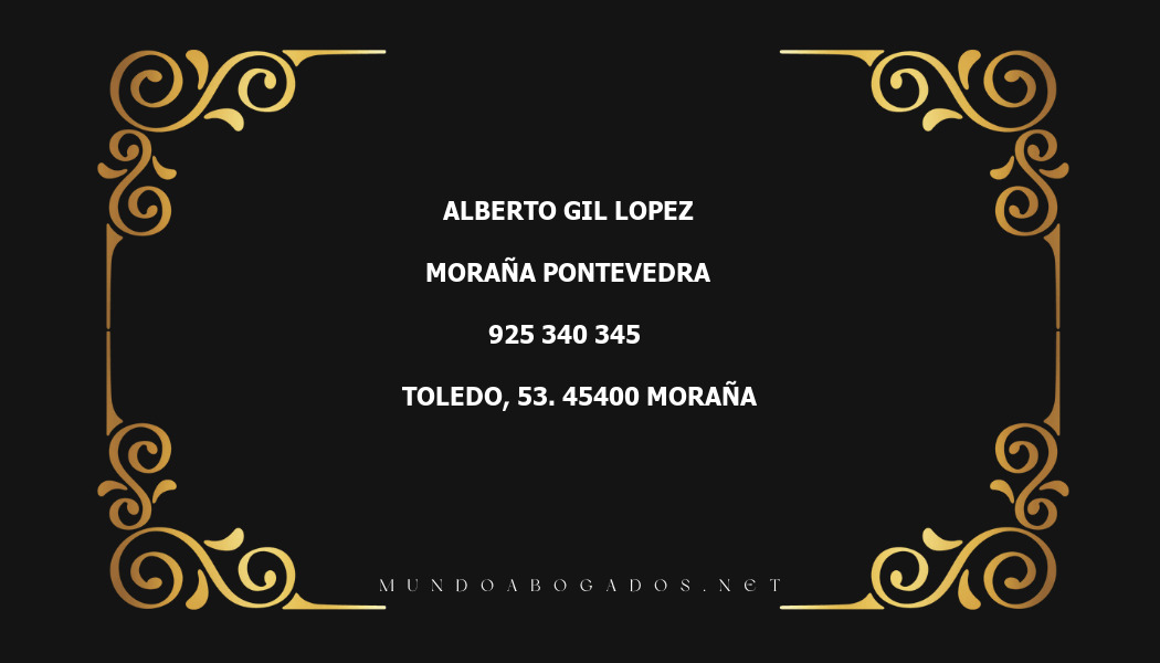 abogado Alberto Gil Lopez en la localidad de Moraña