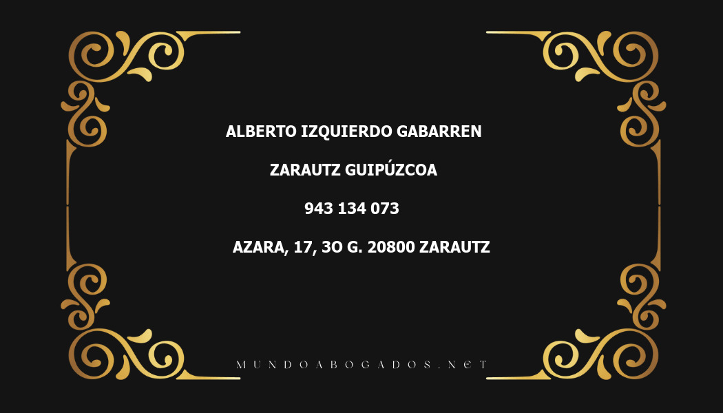 abogado Alberto Izquierdo Gabarren en la localidad de Zarautz