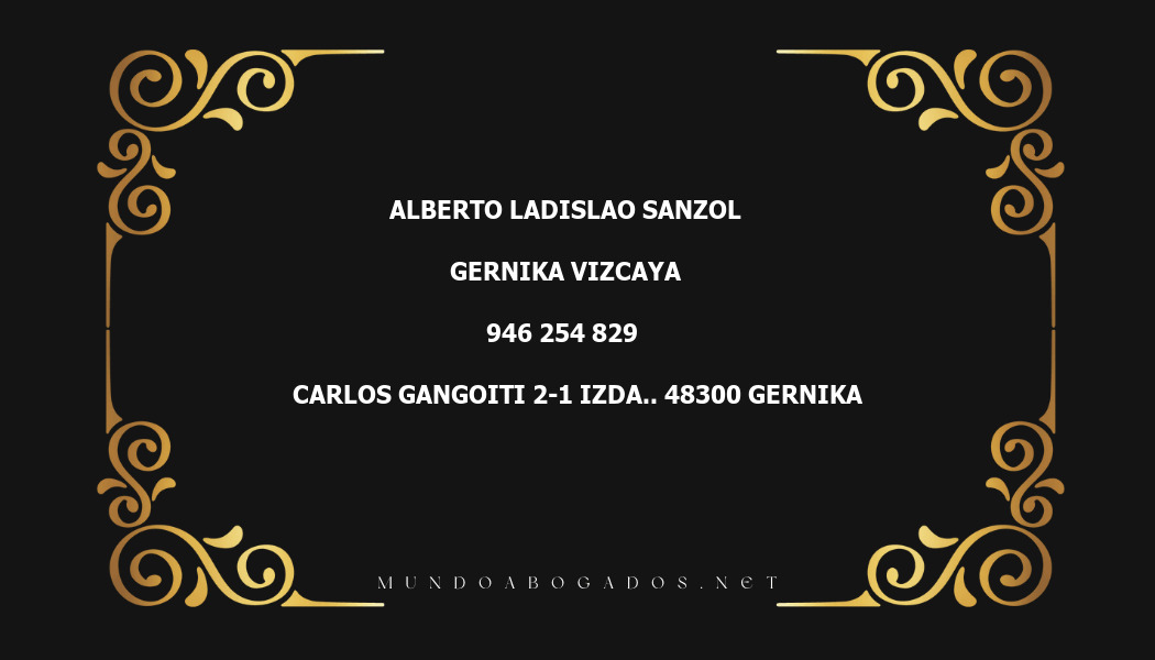 abogado Alberto Ladislao Sanzol en la localidad de Gernika