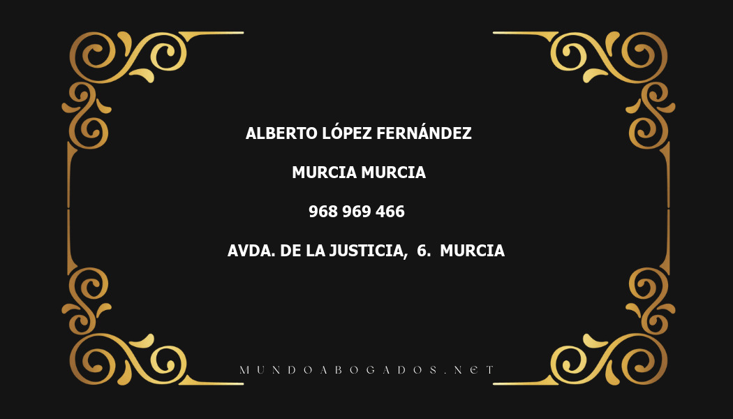 abogado Alberto López Fernández en la localidad de Murcia