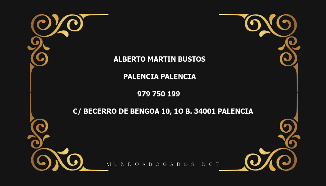 abogado Alberto Martin Bustos en la localidad de Palencia