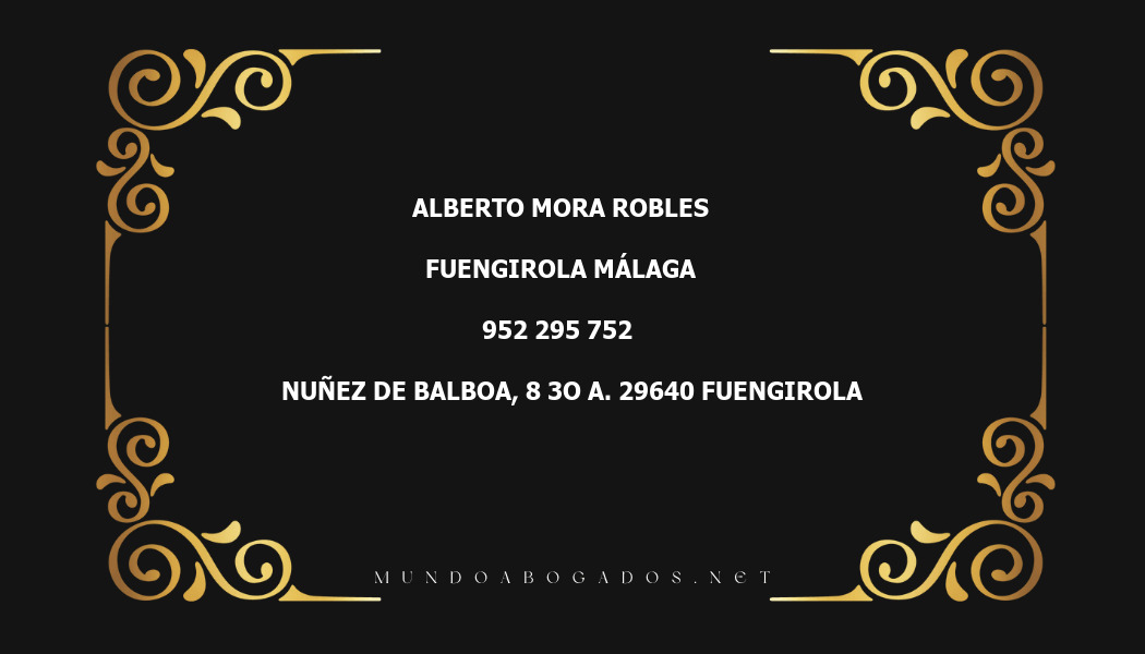 abogado Alberto Mora Robles en la localidad de Fuengirola