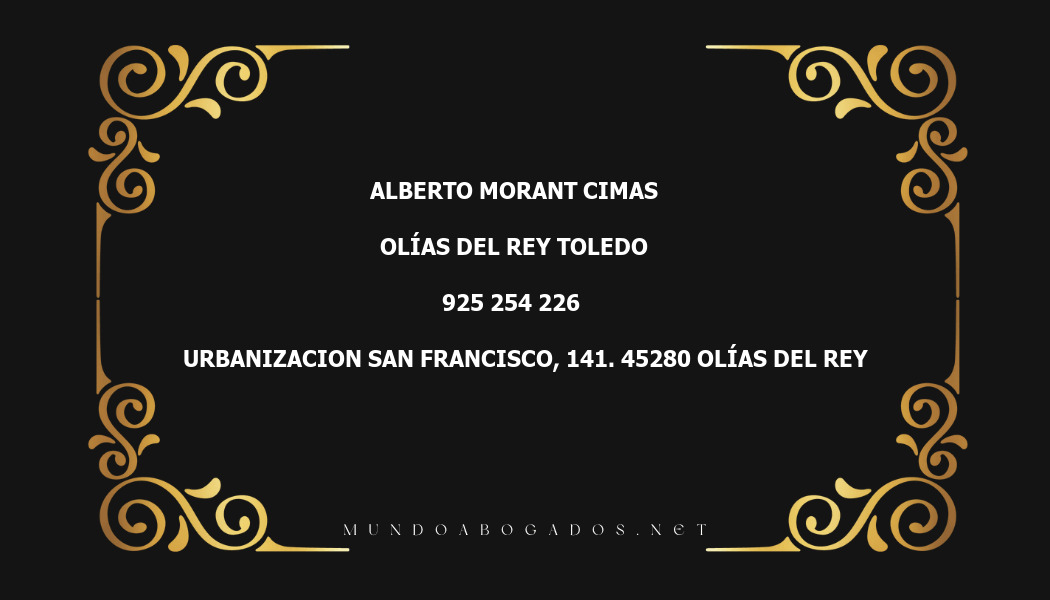 abogado Alberto Morant Cimas en la localidad de Olías del Rey