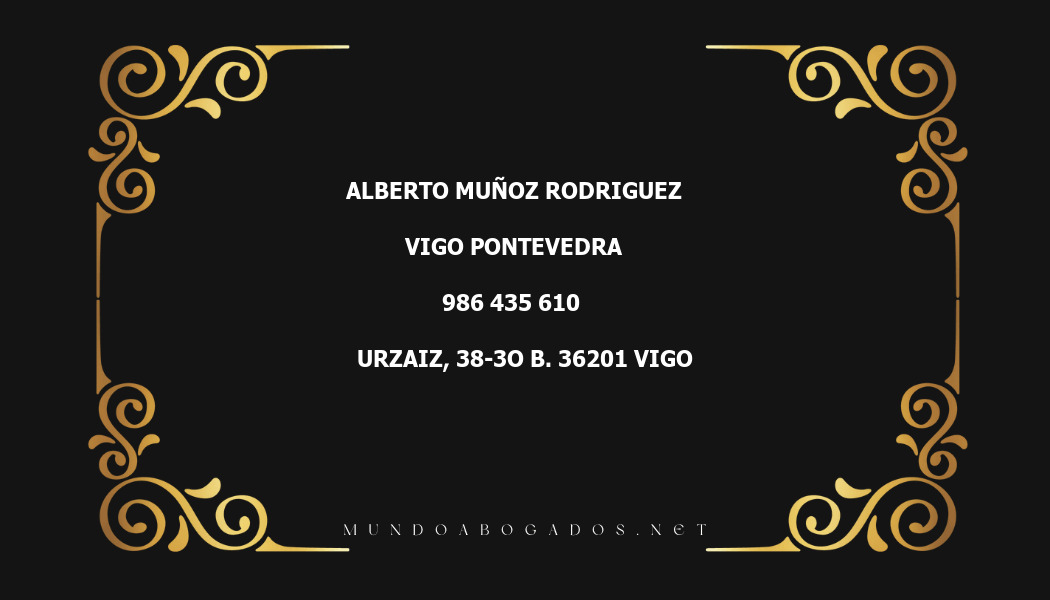 abogado Alberto Muñoz Rodriguez en la localidad de Vigo