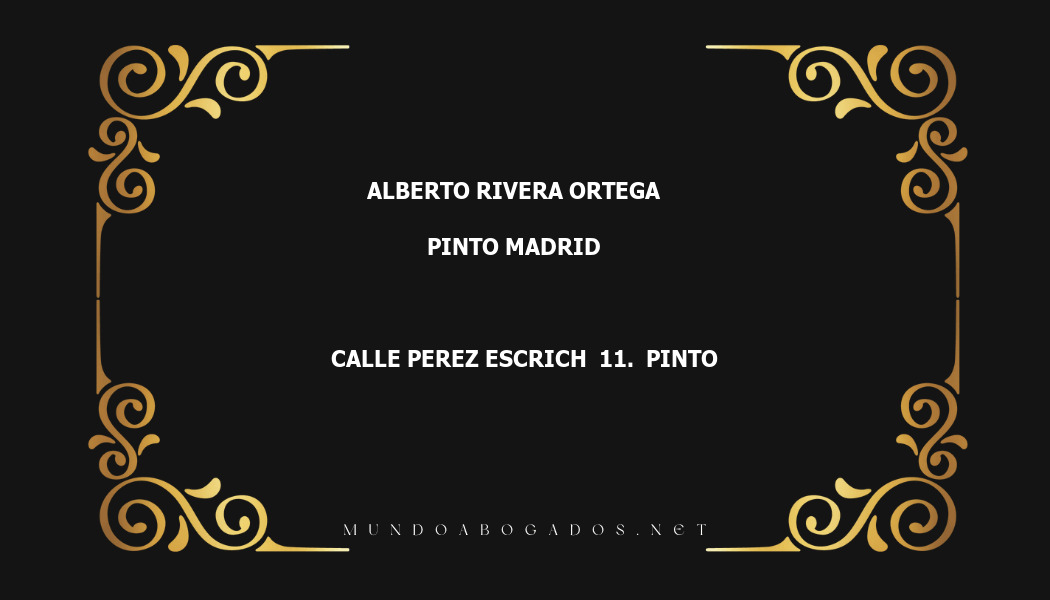 abogado Alberto Rivera Ortega en la localidad de Pinto