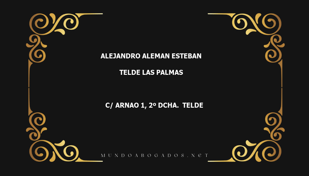 abogado Alejandro Aleman Esteban en la localidad de Telde