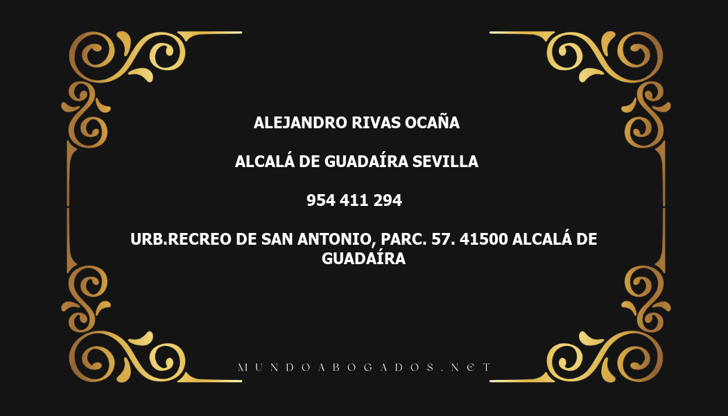 abogado Alejandro Rivas Ocaña en la localidad de Alcalá de Guadaíra