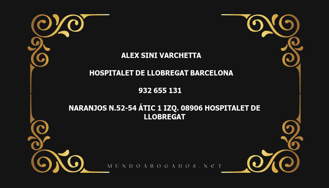 abogado Alex Sini Varchetta en la localidad de Hospitalet de Llobregat