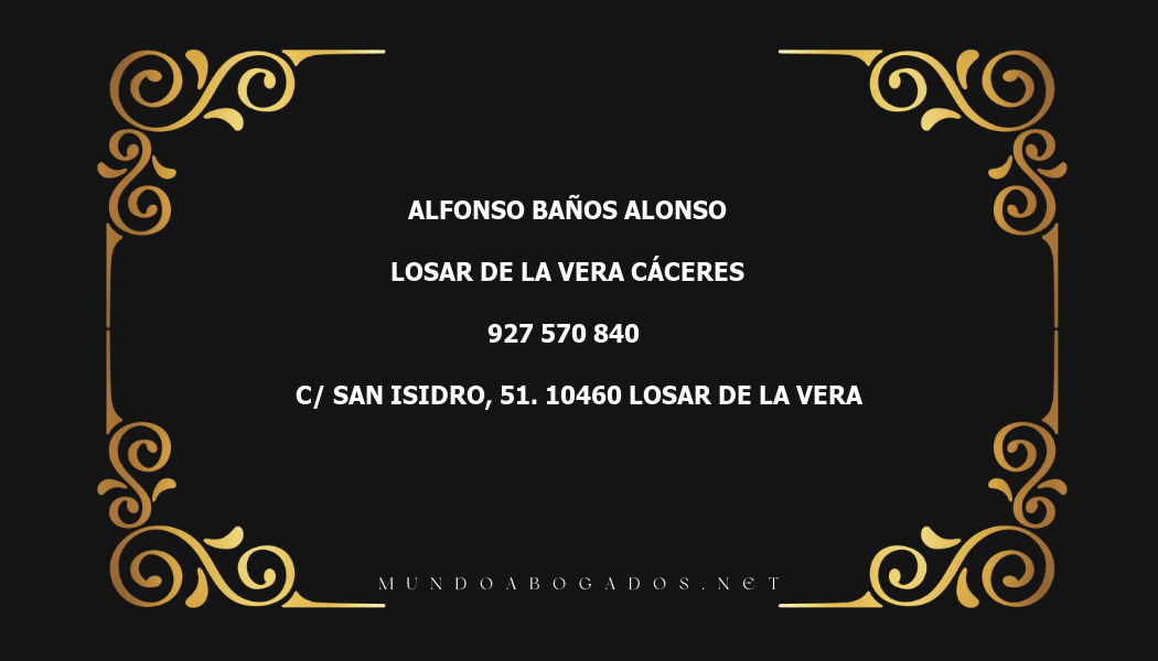 abogado Alfonso Baños Alonso en la localidad de Losar de La Vera