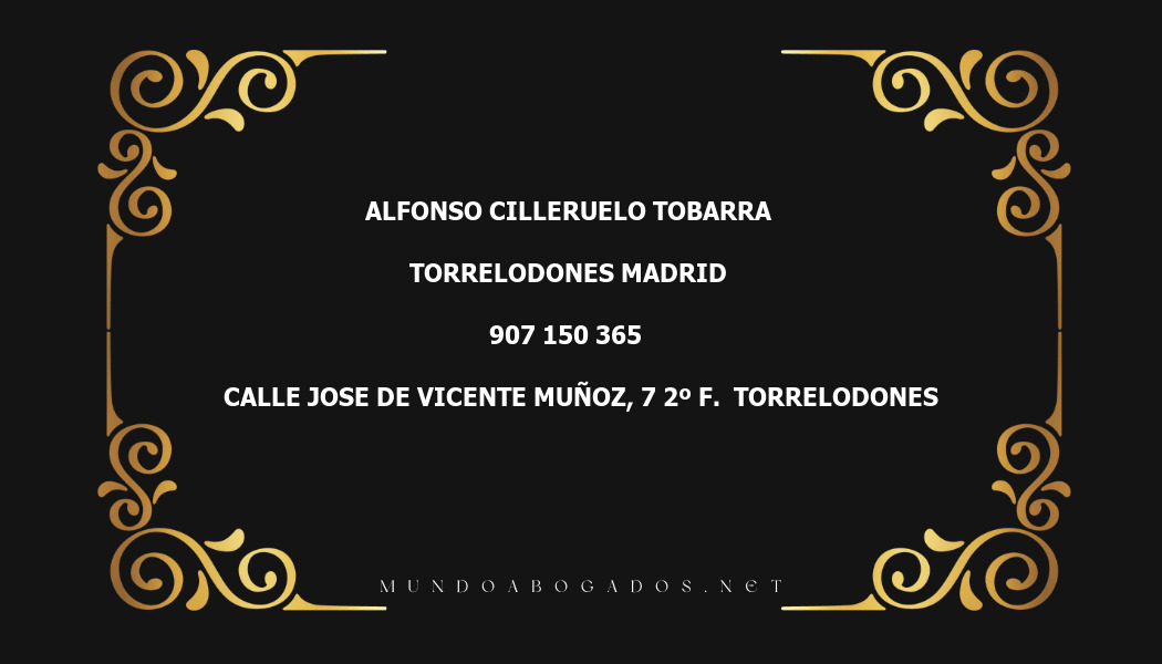 abogado Alfonso Cilleruelo Tobarra en la localidad de Torrelodones