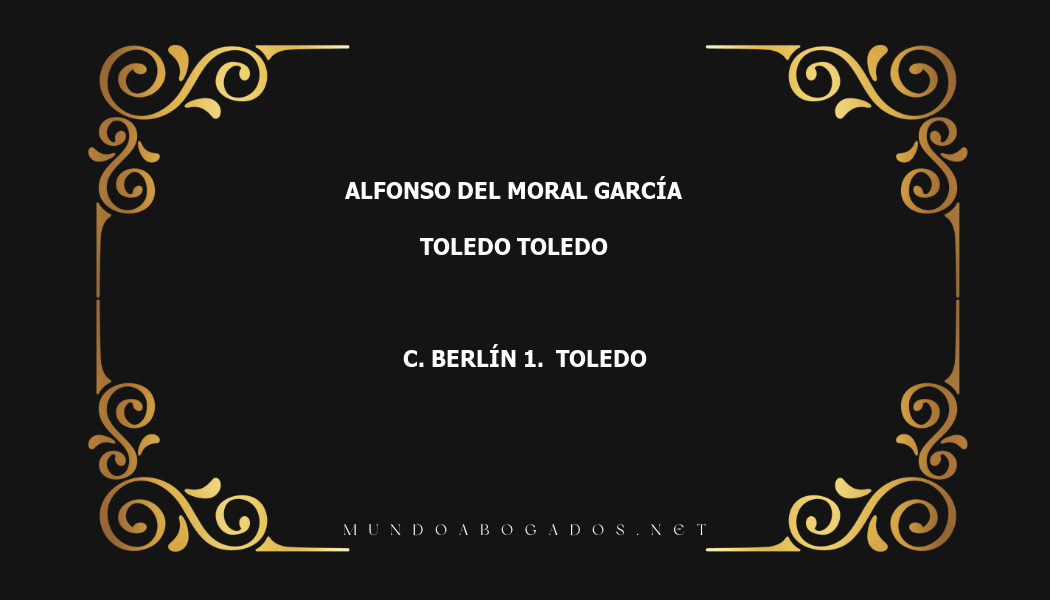 abogado Alfonso Del Moral García en la localidad de Toledo