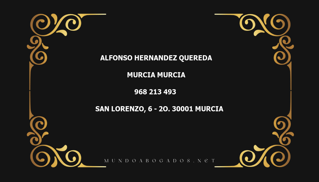 abogado Alfonso Hernandez Quereda en la localidad de Murcia