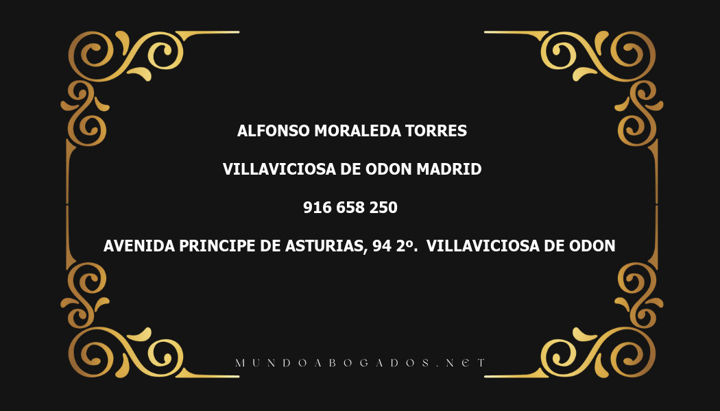 abogado Alfonso Moraleda Torres en la localidad de Villaviciosa de Odon