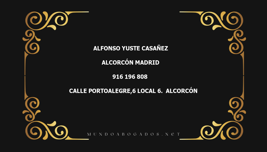 abogado Alfonso Yuste Casañez en la localidad de Alcorcón