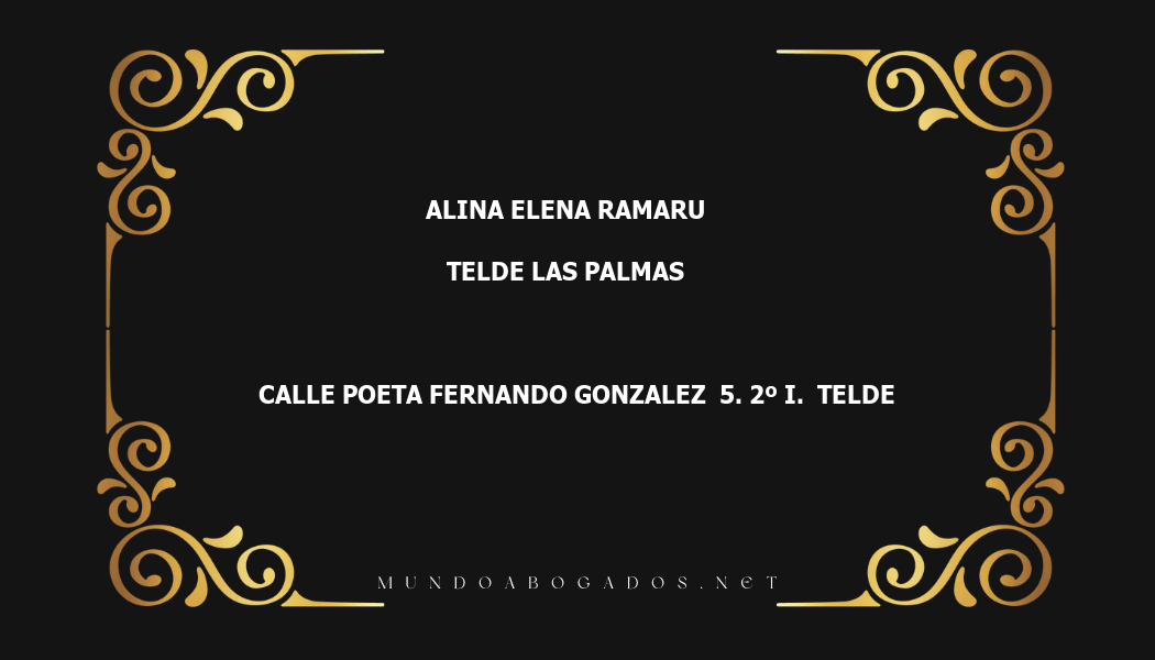 abogado Alina Elena Ramaru en la localidad de Telde