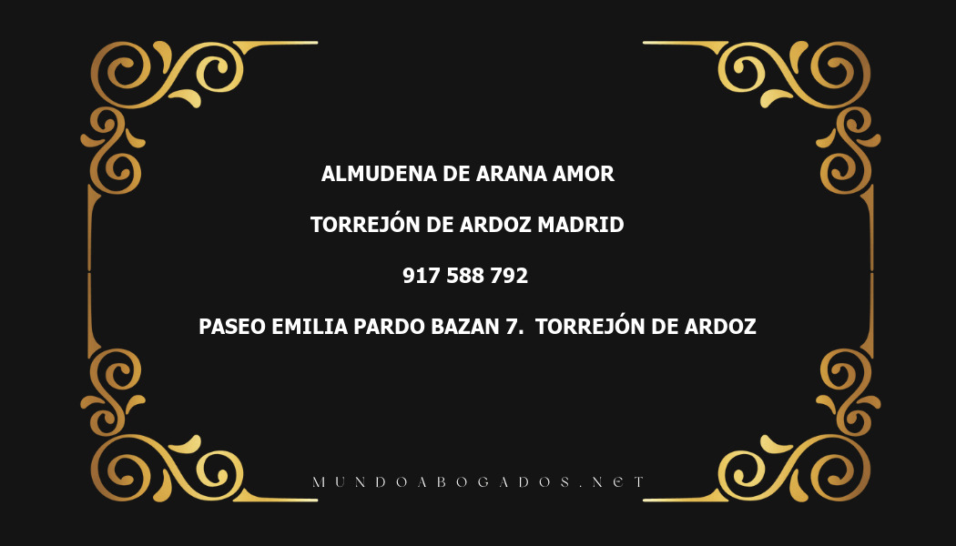 abogado Almudena De Arana Amor en la localidad de Torrejón de Ardoz