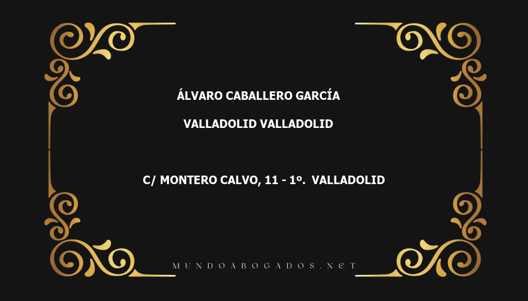 abogado Álvaro Caballero García en la localidad de Valladolid