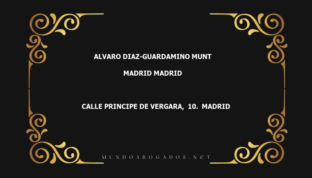 abogado Alvaro Diaz-Guardamino Munt en la localidad de Madrid