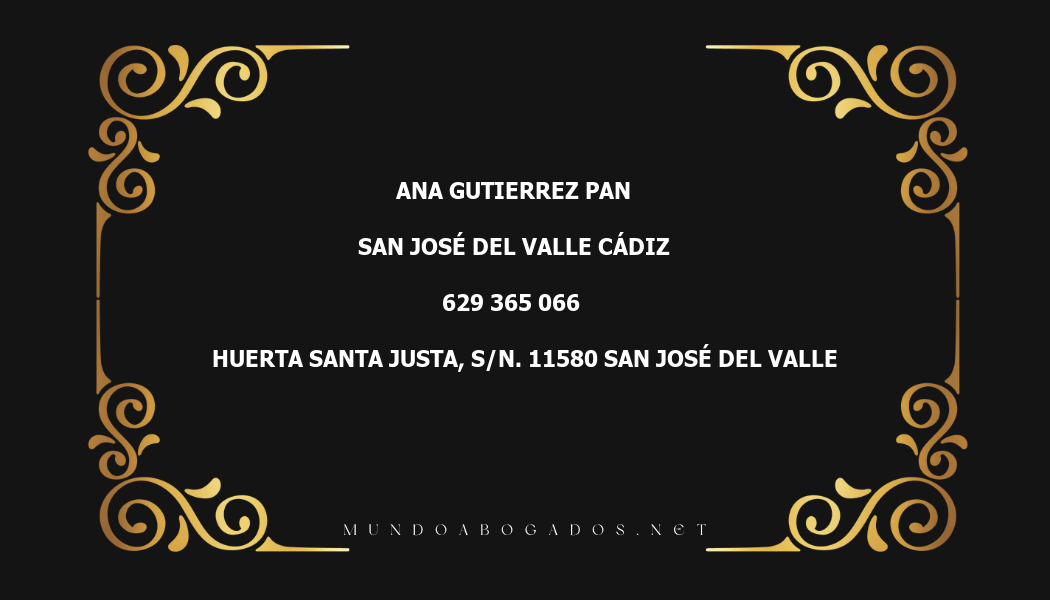 abogado Ana Gutierrez Pan en la localidad de San José del Valle