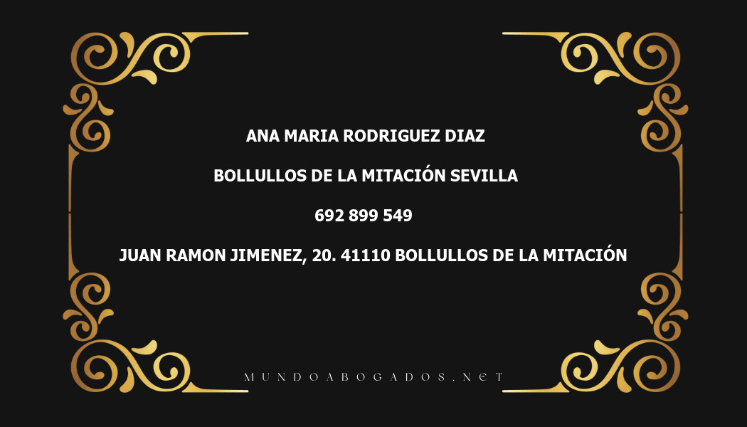 abogado Ana Maria Rodriguez Diaz en la localidad de Bollullos de la Mitación