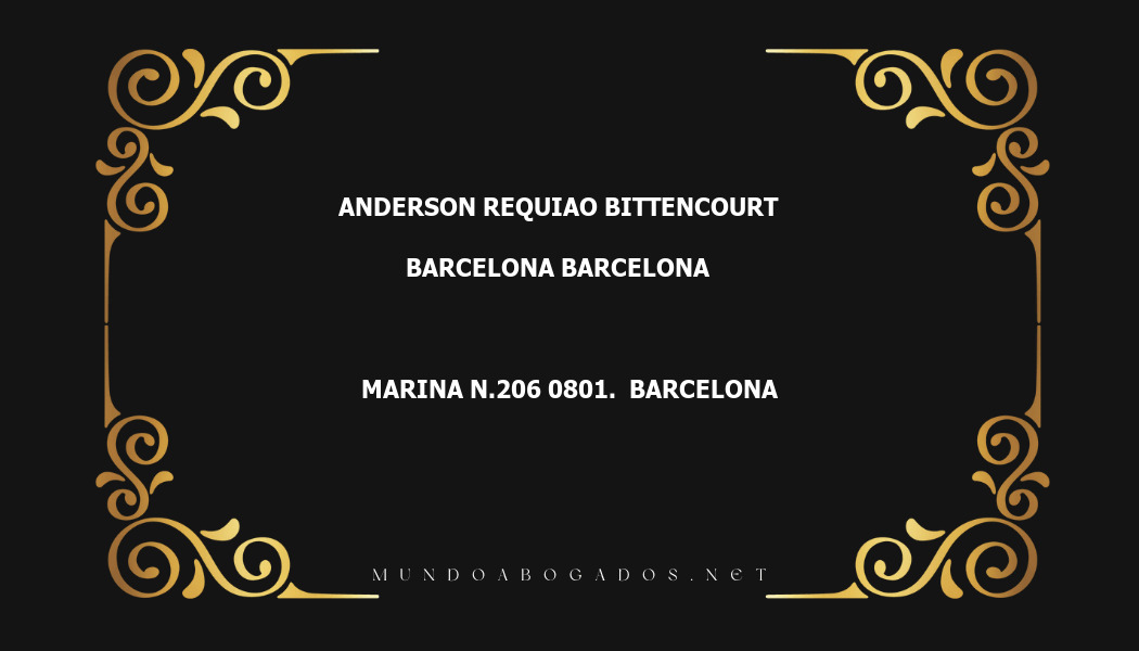 abogado Anderson Requiao Bittencourt en la localidad de Barcelona