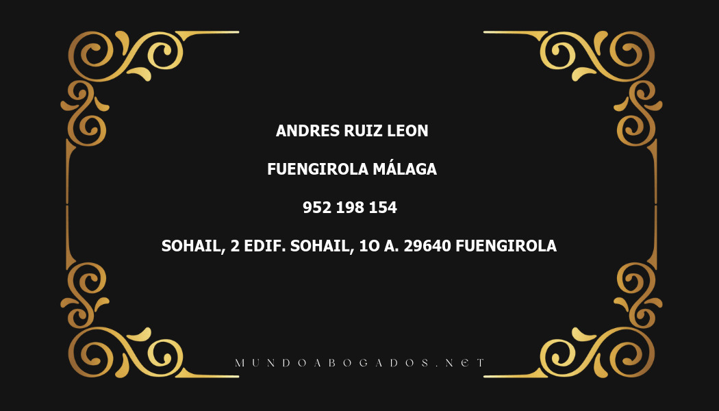 abogado Andres Ruiz Leon en la localidad de Fuengirola