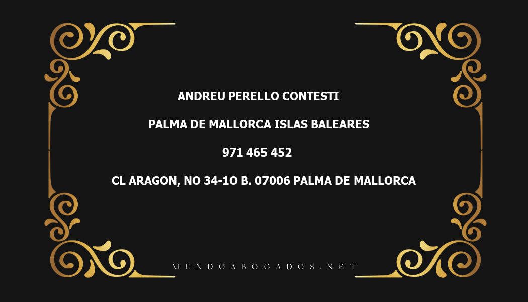 abogado Andreu Perello Contesti en la localidad de Palma de Mallorca