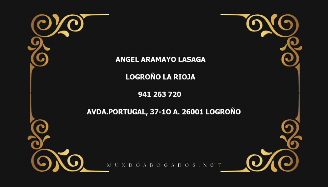 abogado Angel Aramayo Lasaga en la localidad de Logroño