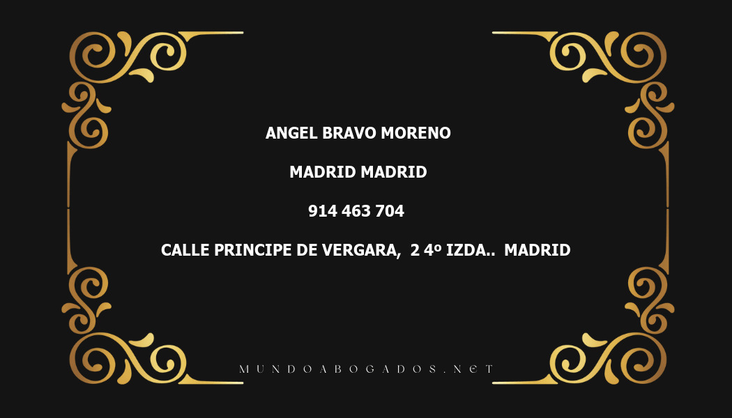 abogado Angel Bravo Moreno en la localidad de Madrid