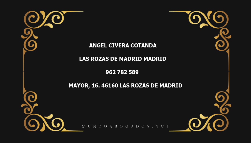 abogado Angel Civera Cotanda en la localidad de Las Rozas de Madrid