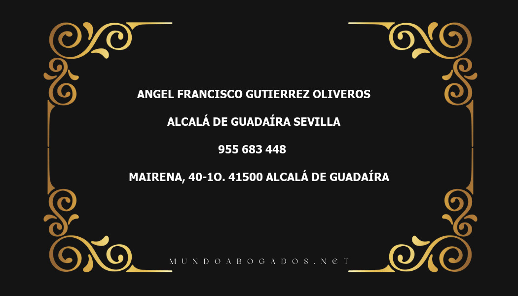 abogado Angel Francisco Gutierrez Oliveros en la localidad de Alcalá de Guadaíra