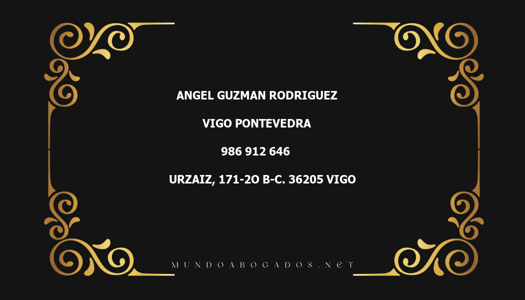 abogado Angel Guzman Rodriguez en la localidad de Vigo