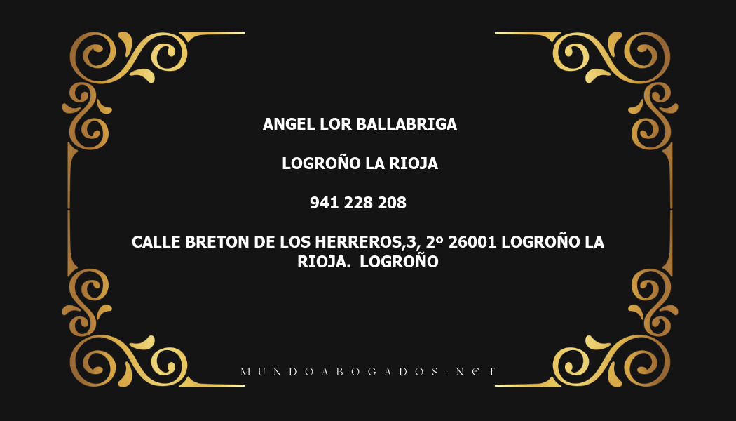 abogado Angel Lor Ballabriga en la localidad de Logroño